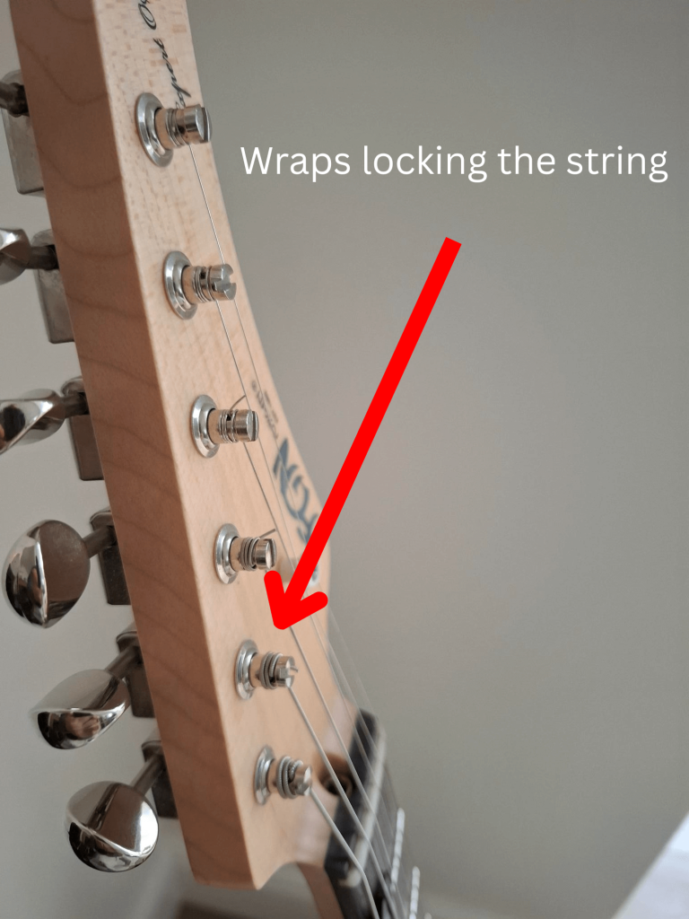 guitar strings wrapped for solid tuning