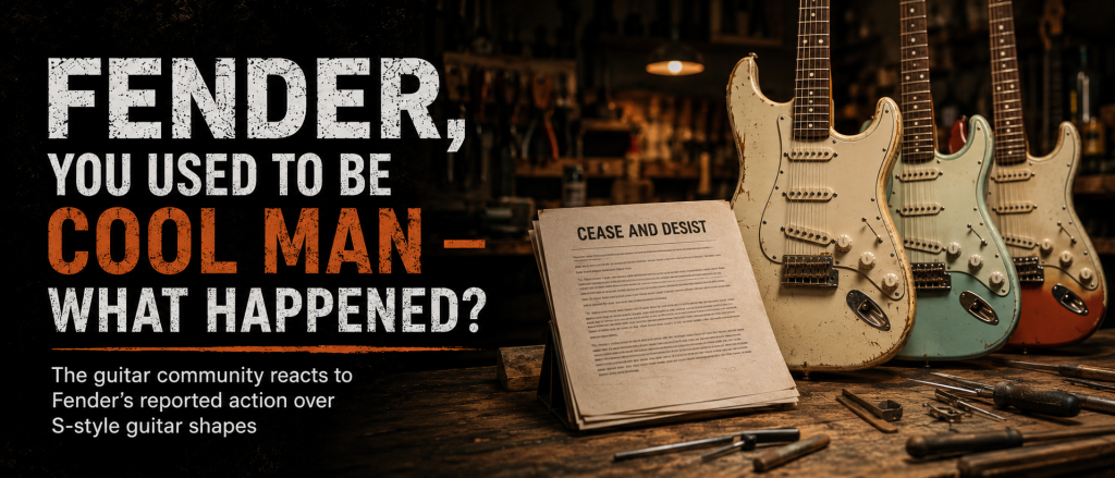 Fender cease and desist S-style guitars discussion among guitar players and builders